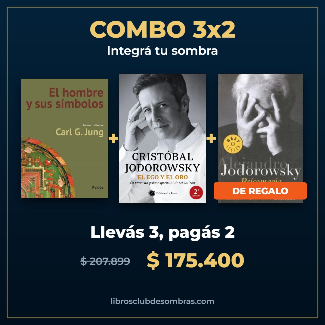 Combo 3x2 Integrá tu sombra: El hombre y sus símbolos, El ego y el oro, Psicomagia